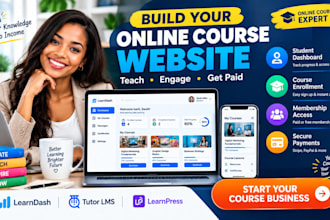 build an online course website with student dashboard and payments