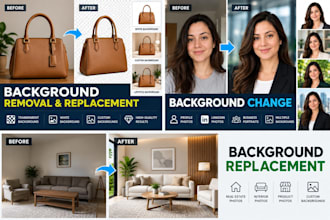 professional  remove background or replace