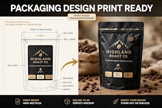 design premium product packaging design with dieline