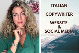 be your italian copywriter for website and social media