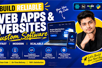 build a custom saas mvp, web app or startup prototype