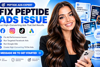 fix peptide ads issue, run peptide facebook ads, peptide google ads, tiktok ads