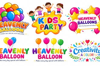 design a fun colorful logo for kids, children baby brands for your