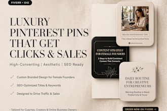 design luxury aesthetic pinterest pins and posters for your brand