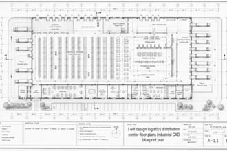 design logistics distribution center floor plans industrial cad blueprint plan