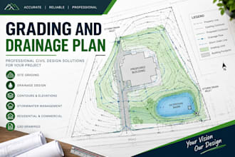 design grading and drainage plan, site grading and drainage design cad