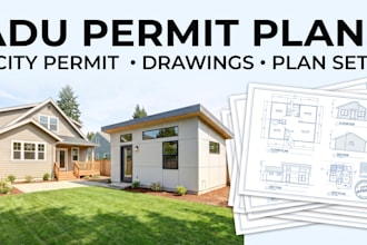 adu permit plans, adu drawing for city approval