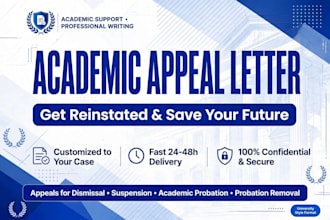 write university appeal, suspension and transfer letters