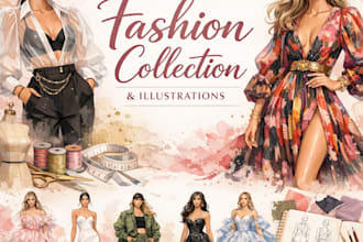 design your fashion collection and fashion illustrations