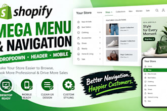 do shopify mega menu  navigation setup dropdown menuheader mobile menu