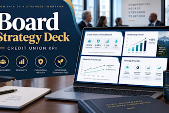 cooperative board strategy deck, credit union KPI presentation for board leaders