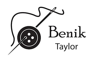 design a stylish tailor logo for fashion, sewing and clothing brands