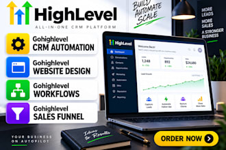 setup gohighlevel CRM automation, ghl website, ghl workflow and ghl sales funnel