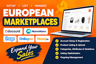 setup and manage cdiscount manomano fruugo onbuy hood marketplace product listin
