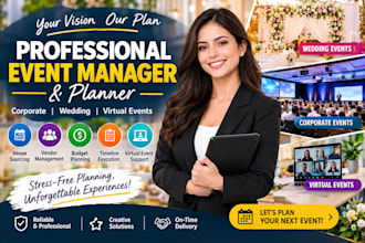 be your professional event manager and planner
