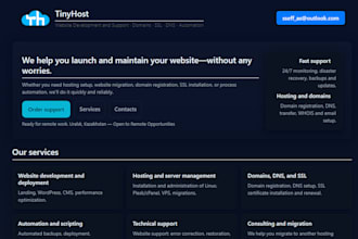 do site, design, administration server