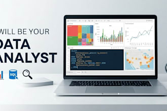 be your data analyst for complex data, sql, tableau, and excel