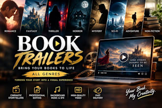 create a cinematic or animated book trailer for your novel