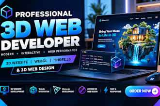 3d web developer, 3d website developer, webgl, three js and 3d web design