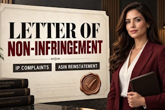 be your amazon legal lawyer for your non infringement copyright complaints