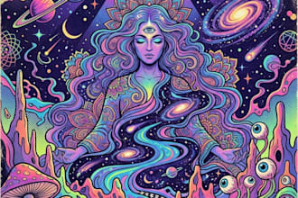create custom trippy poster artwork