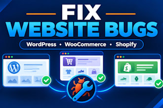 fix wordpress issues, woocommerce and shopify bugs