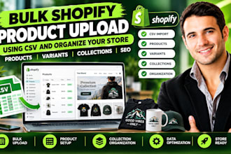 bulk upload shopify products using CSV and organize your store