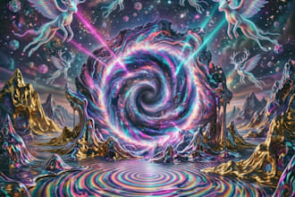 create professional psychedelic poster designs