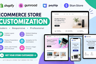 fix your shopify gumroad payhip stan store ecommerce website
