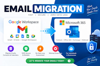 migrate microsoft 365, zoho or cpanel email to google workspace