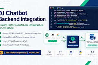 build your ai chatbot backend using fastapi