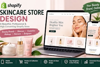 design shopify skincare store skincare shopify store beauty cosmetics store