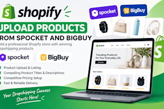 upload shopify dropshipping product from spocket bigbuy cj autods