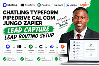 chatling typeform pipedrive cal com jungo zapier lead capture lead routing setup