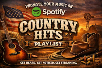 spotify music promotion country music playlist USA music promotion