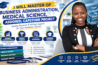 master of business administration, medical science, assigned, capstone project