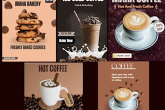 design eye catching instagram posts for food and restaurant