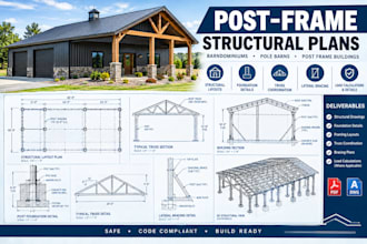 create structural plans for post frame buildings and barndominiums