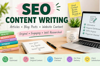 write SEO optimised  articles and blog posts