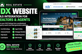 build a real estate idx website for realtors and agents with idx mls integration