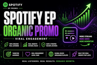 promote spotify ep music with organic spotify music promo for viral engagement