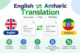 translate english to amharic and amharic to english