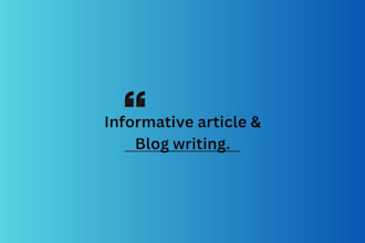 write engaging blog posts and informative articles