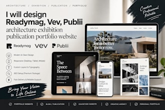 design vev readymag publii architecture exhibition publication portfolio website