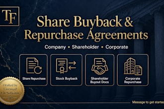 prepare a corporate share repurchase contract as a UK solicitor