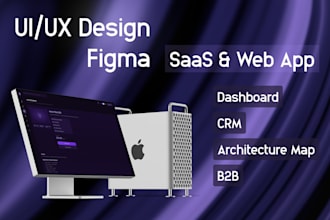 design UI UX architecture for a saas, dashboard and web app