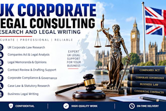provide UK corporate legal consulting, research and legal writing