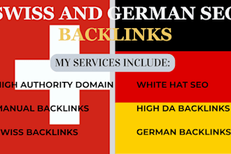 build high authority swiss and german dofollow SEO backlinks