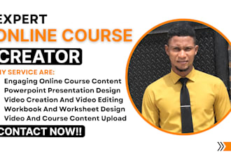 do online course content, workbook, elearning course curriculum, course creation