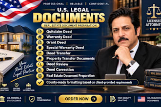 draft US real estate deed, quitclaim deed, warranty deed